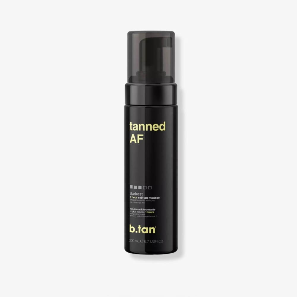 b.tan | tanned AF 200mL Bottle | Tanning Mousse Travel Darkest Color Self Tan 2